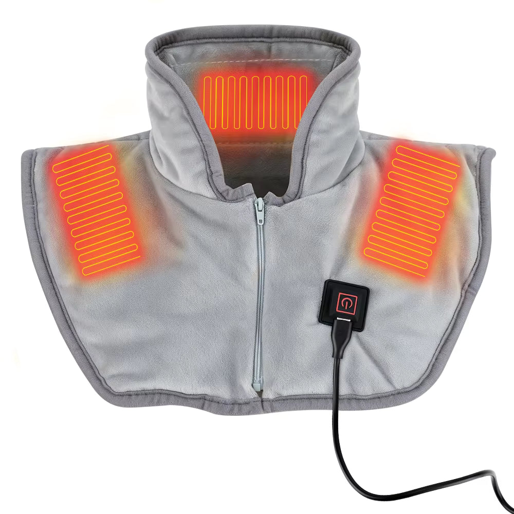Electric Neck & Shoulder Heating Pad – USB Heated Wrap for Back & Cervical Pain Relief