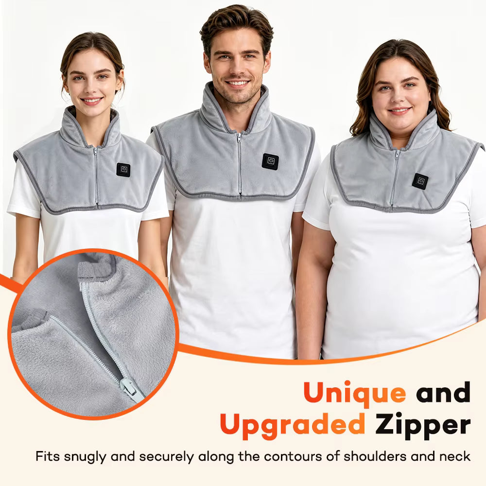 Electric Neck & Shoulder Heating Pad – USB Heated Wrap for Back & Cervical Pain Relief