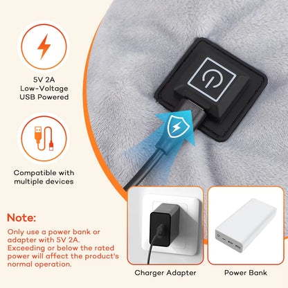 Electric Neck & Shoulder Heating Pad – USB Heated Wrap for Back & Cervical Pain Relief